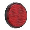 Lot de 4 réflecteurs d'avertissement ronds rouges de 5 cm pour vélo, semi-remorques, bateaux, remorques à chevaux, scooters
