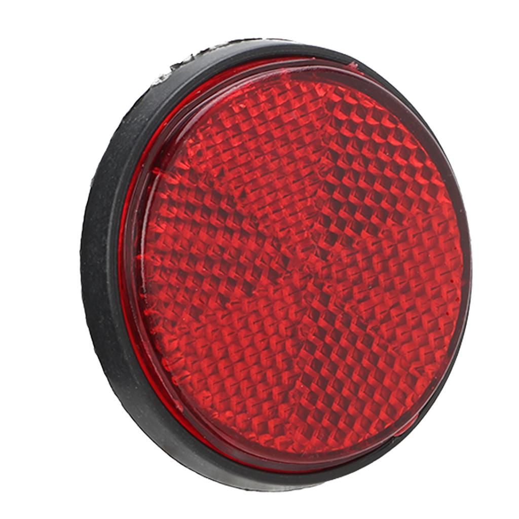 Lot de 4 réflecteurs d'avertissement ronds rouges de 5 cm pour vélo, semi-remorques, bateaux, remorques à chevaux, scooters