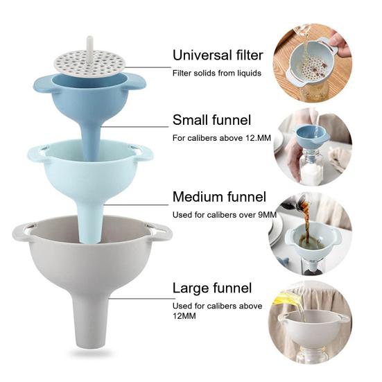 Küchentrichter zum Befüllen von Flaschen Küchentrichter mit abnehmbarem Siebfilter BPA-frei
