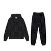 G Brand Unisex Flocking Logo Print Hoodie & Sweatpants Set - Autumn/Winter 25 Collection
