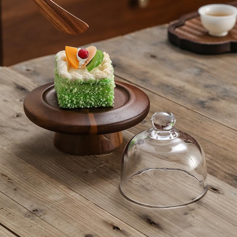 Dustproof Glass Cake Cover Food Grade Lead Free Clear Lid for Baked Goods Fruit Display