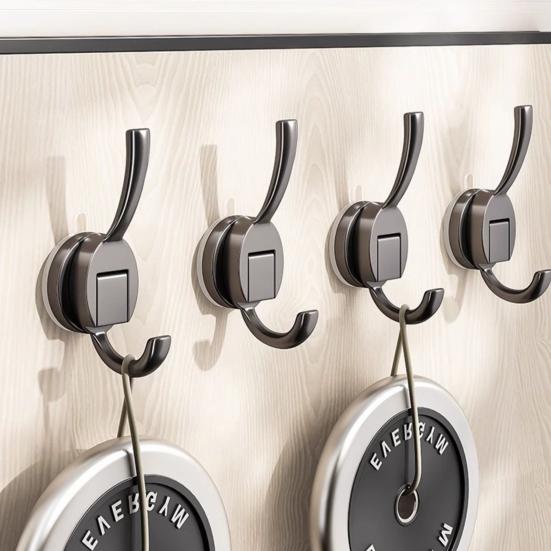 4 Stück Heavy Duty Saugnapfhaken Wasserdichte Push-to-Lock Aufhängehaken 360°