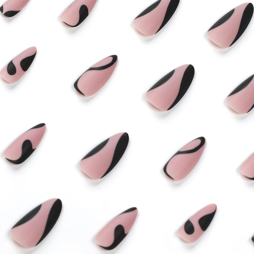European & American Detachable Wearable Almond Fake Nails - Nail Tips, Finished Products