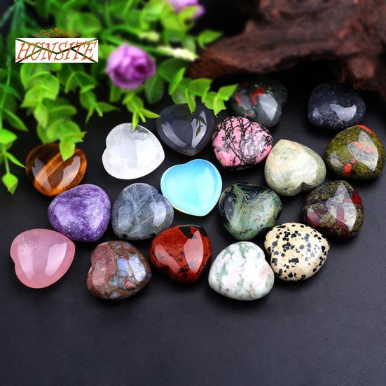20 Adet Kalp Taş Seti, Doğal Romantik Aşk Taşları, Şifa Taş Seti