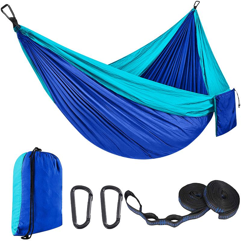Portable Nylon Parachute Camping Hammock Swing Chair (Single/Double)