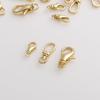 1pc/Bag 18K Gold Plated Metal Lobster Clasp Universal Rotating Lobster Clasp For DIY Bracelet Necklace Making Jewelry Findings Accessories