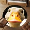 1PC Duck Meme Round Chair Mat Area Rug - Non-Slip, Floor Mat for Office, Bedroom, Home Decor Christmas Gift C0528123