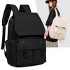 Schoolbag College Students Junior High School Versatile Korean Version Solid Color Backpack Female High School Students Men Lightweight Simple 