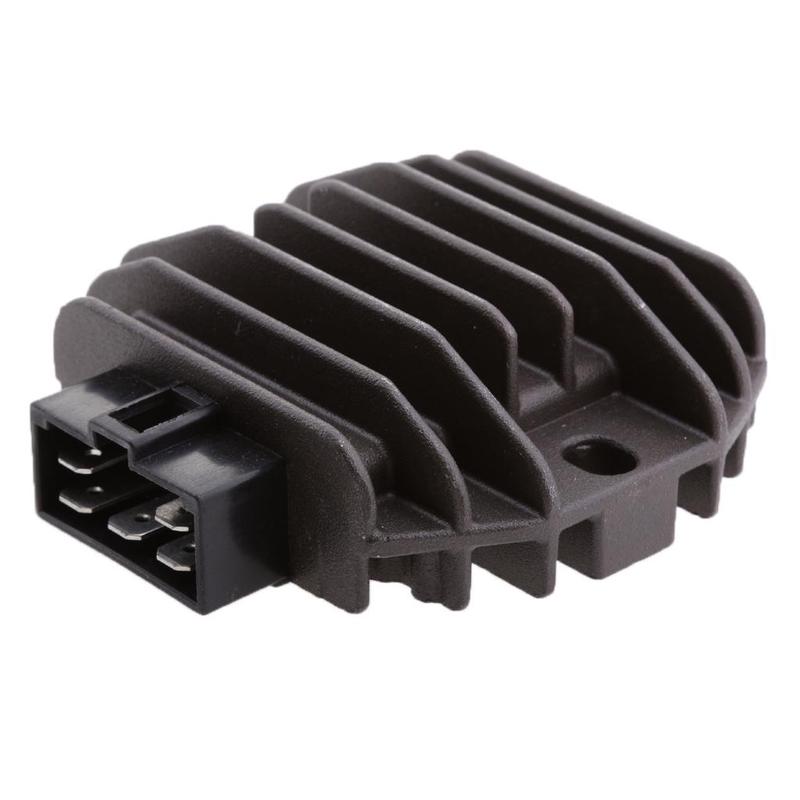 Motorcycle Voltage Regulator Replacement for Yamaha YZF R1 99-02 YZF R6 06-09 YZF R6S 97-07 YZF600R, Color Black