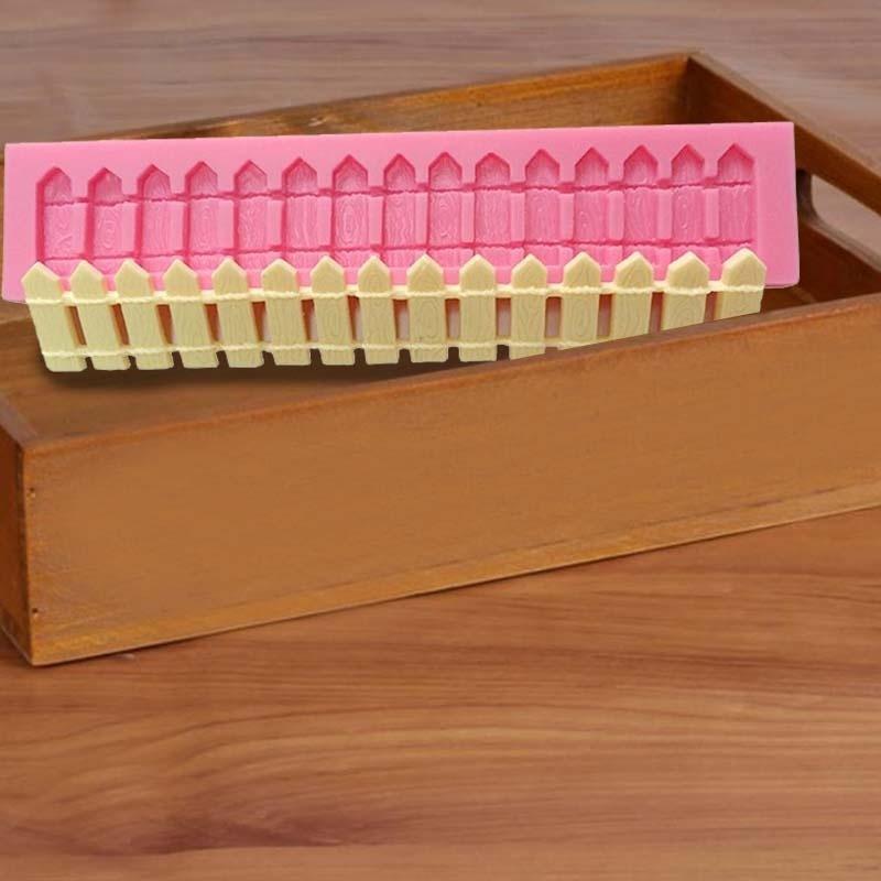 1pc* Garden Fence Shape Silicone Fondant Cake Molds Chocolate Baking Clay Decor Tool Suitable Home Kitchen Baking Supplies
