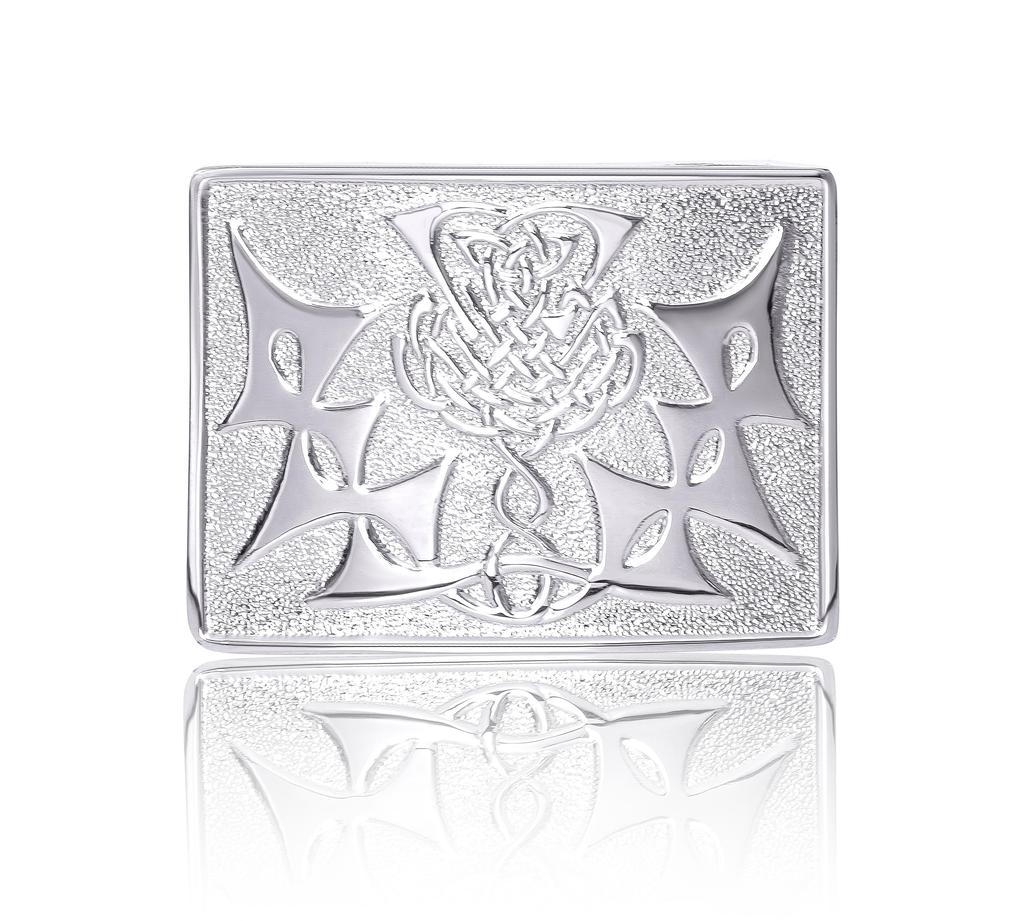 Scottish Kilt Belt Buckle Brass Mirror Shine Celtic Antique Design Sporran