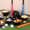 Home Run Party Bowls   70oz Baseball Cap Snack Containers for Ice Cream  Popcorn  and Party Snacks Black  1 Piece Set