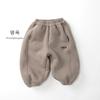Kids Korean Style Winter Fleece Thickened Warm Casual Sweatpants For Boys And Girls