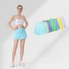 () Sports Tennis Skirt Women'S Anti-Light Fitness Skirt Fake Two-Piece Yoga Quick-Drying Pleated Skirt Shorts