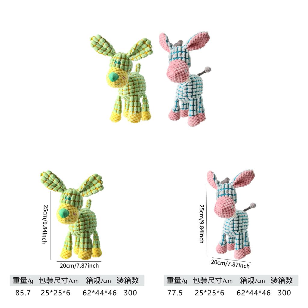 Plush Dog Chew Toy With Cotton Rope For Interactive Dental Relief