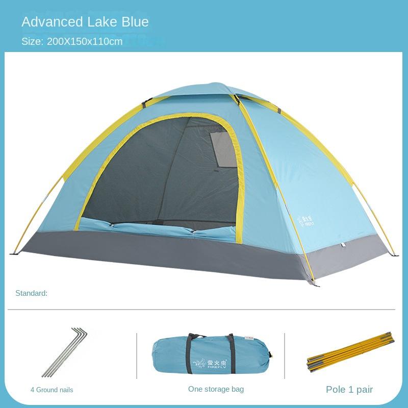 Utendørstelt 2-3-4 personer enkelt dobbelt tykt regntett håndtilpasset utendørs camping Ultra-lett myggsikker