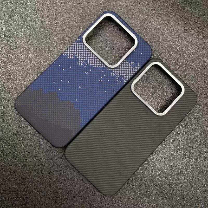 For Realme GT 8 Pro Case Aramid Carbon Fiber For MagSafe Magnetic Case Thin Carbon Cover Metal Lens Frame Phone Shell