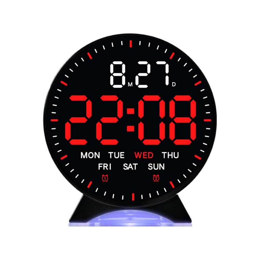 

Running Second Digital LED Clocks Multi-functional Display Table Clock LED Alarm Clock Home Decor Black-Red