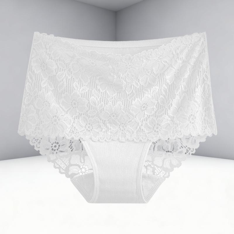 

1Pc Women Luxury Floral Embroidery Sexy Lace Panties High Waist Elastic Underwear Ladies Breathable Lace Patchwork Lingerie New S