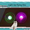 Random Color Flying Spinner Toy Flying Saucer Shooter for Pet Light-Up Interactive Pet Toy for Patio Beach Garden Outdoors Lawn