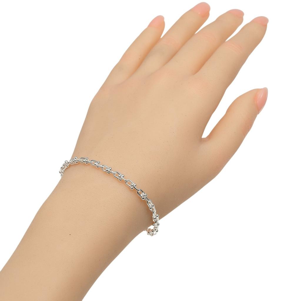 TIFFANY&Co. Hardware Microlink Armband Handgelenkgröße 6,7" Silber 925 7,29g Damen Gebraucht
