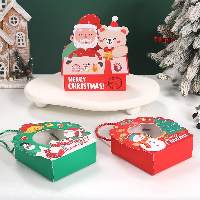 10pcs, Christmas Hand-held Packaging Box, Perfect for Cookies, Candy & Party Favors