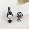 Collar Wine  Bottle Glass English Jewelry  Badge Letter Lapel  Pin