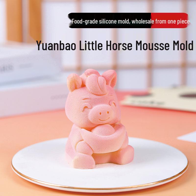 Yuanbao Horse Mousse Silicone Mold - Chocolate, Ice Cube, Dessert, Cake Decoration, Year of the Horse Baking Mold