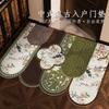 Medieval Style Door Floor Mat, Household Shoe Change Area, Silk Ring Non-Slip Mat, Entrance Door, Dirt-Resistant And Easy To Take Care Of Floor Mat