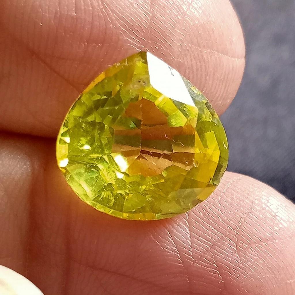 Excellent Yellow Sapphire Natural Pear Cut 12-14 Ct Certified Loose Gemstone