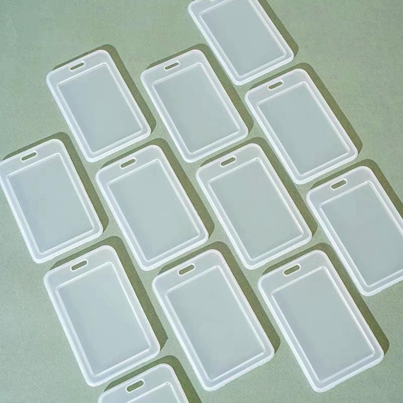 5/10Pcs Clear Card Holder Universal Transparent Waterproof Protective Case Unisex Work ID Card Cover