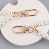 Pearls Beaded Alloy Keychains For Women New Minimalist Car Bag Bluetooth Headset Key Rings Pendant Jewelry Accessories