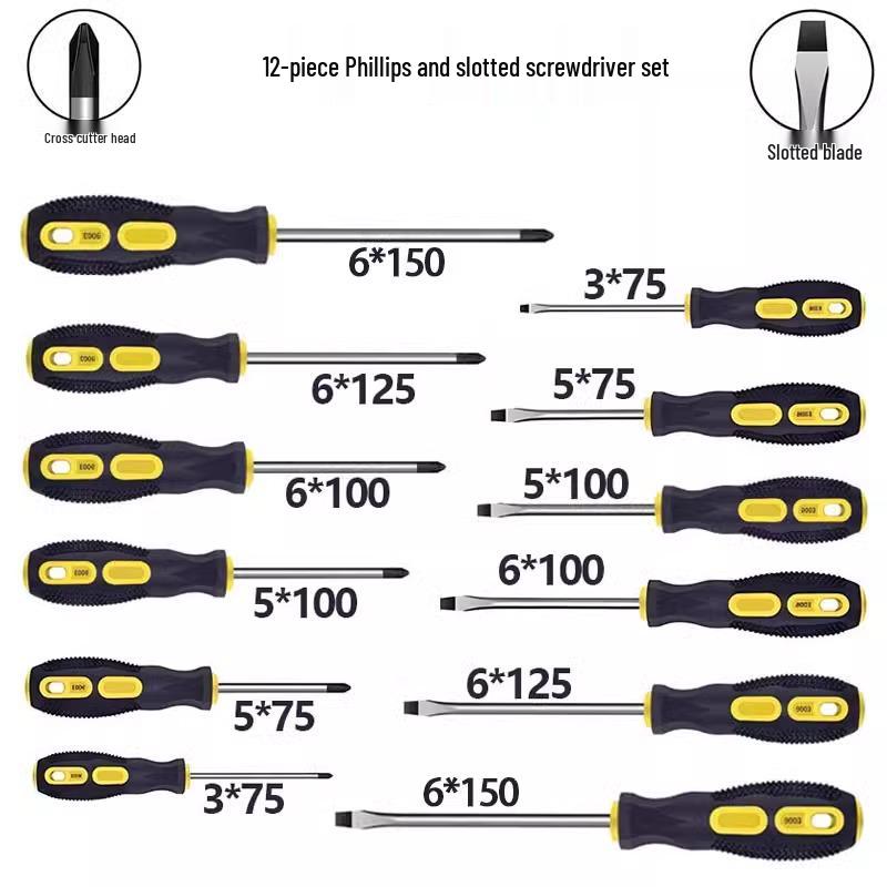 High Hardness Magnetic Torx Screwdriver Set - Includes Phillips, Slotted, and Flat Head Screwdrivers