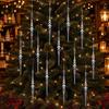 12Pcs Shining Christmas Icicle Pendants Transparent Acrylic Christmas Tree Ornaments  for Xmas Tree