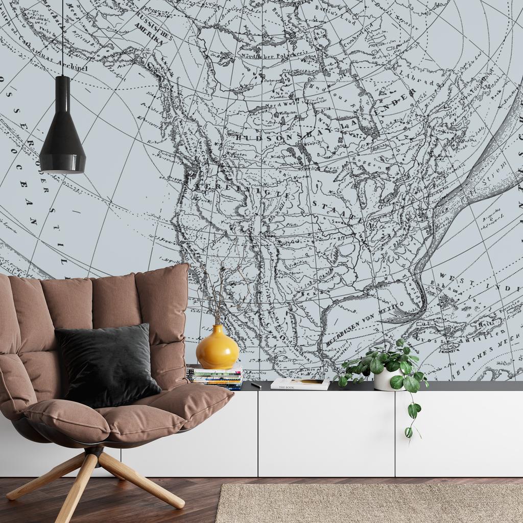 Photomural Old Map Smooth Vinyl 180x120