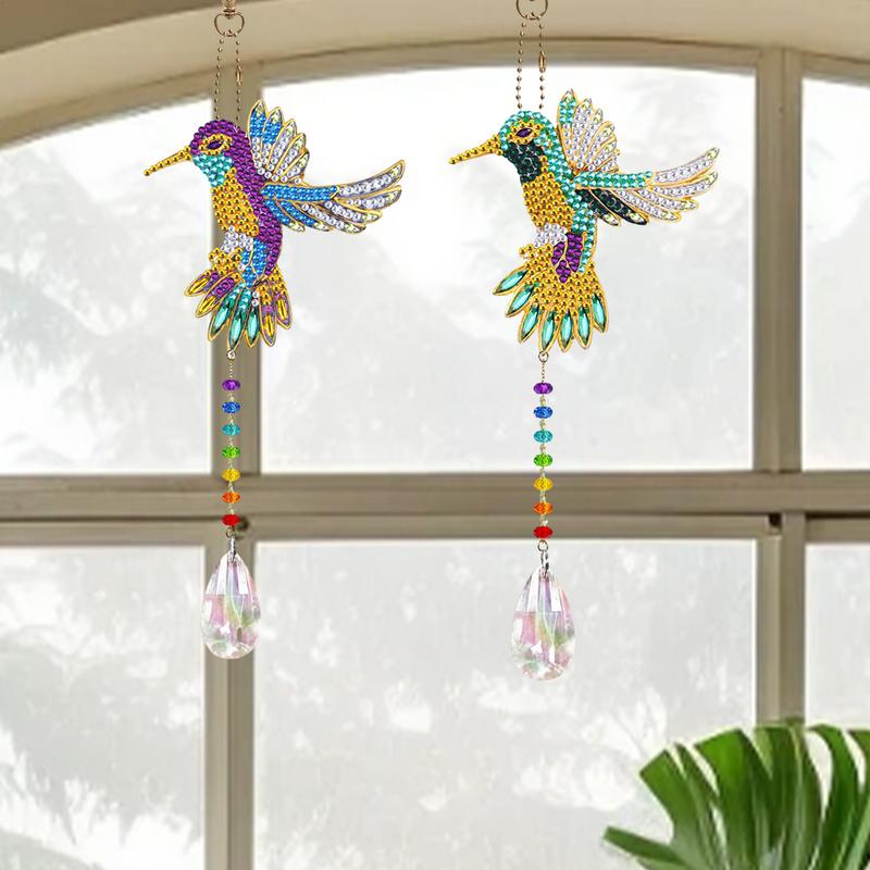 5D Crystal Art Suncatchers Kit 5D Crystal Wind Chimes Art Kit Double Sided DIY Crafts Decor For Chandelier Window Car And