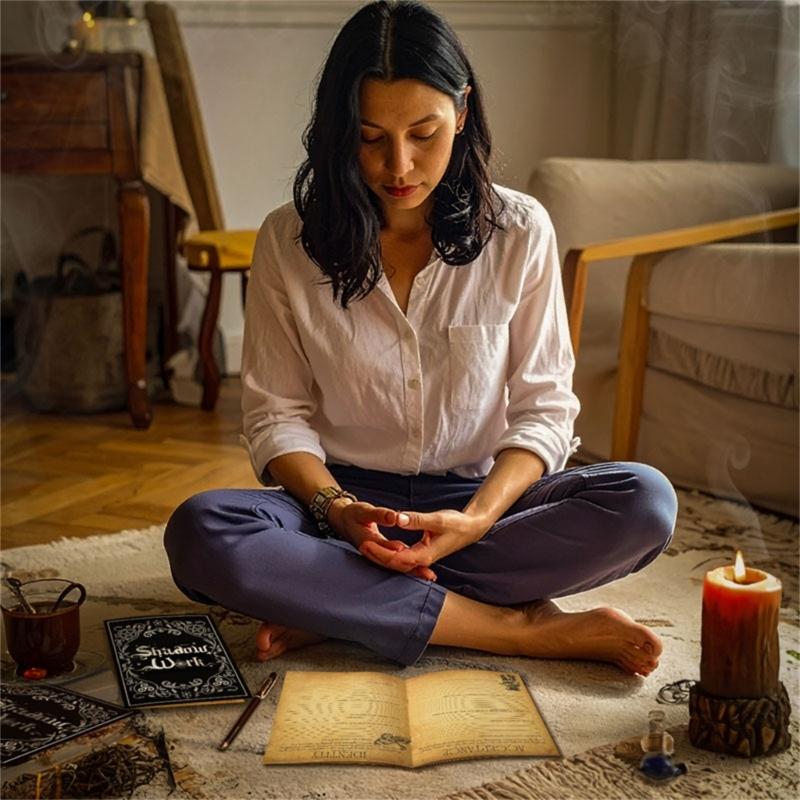 Mystisches Notizbuch im Stil der dunklen Ästhetik mit 42 Blättern für tägliches Journaling und spirituelle Reflexion