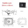 2PCS Trailer Tool Box Locks Door Paddle Handle Latch Paddle Locks For RV Camper Truck Trailer