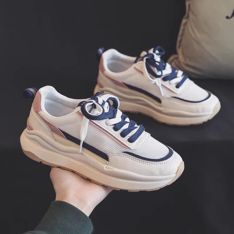Platform dad shoes women 2025 summer new mesh breathable dad sandals casual little white shoes sports Forrest Gump shoes 35 синий 3227₽