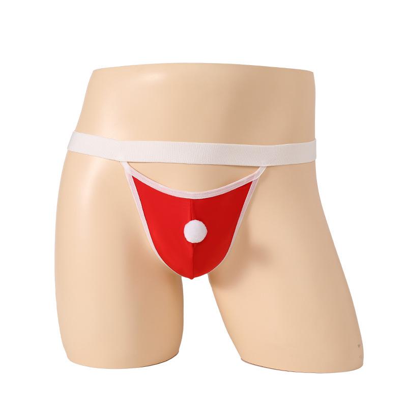 Men's Christmas Erotic Underwear - European & American Elastic Sexy Lingerie