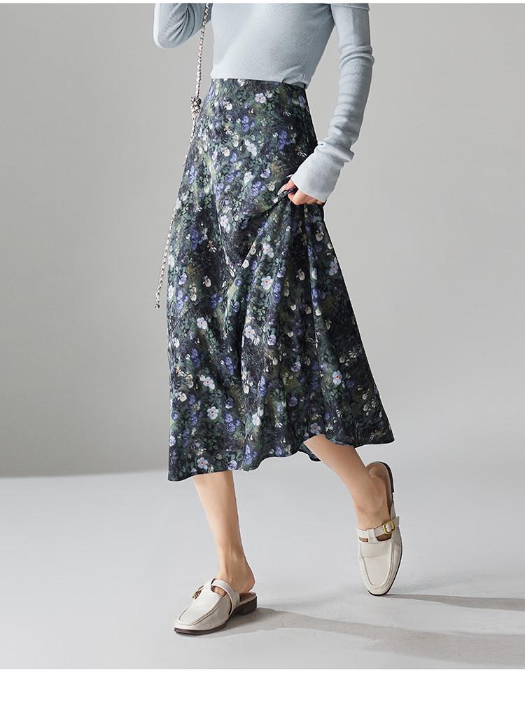 High Waisted Printed Bag Buttocks Fish Tail Skirt 2026 Spring Fashion Temperament Versatile Mid Length Skirt