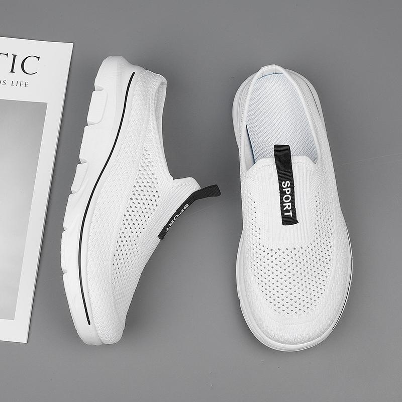 Fashion Big Size 47 48 49 Summer Men Women Half Shoes Slippers Slip On Casual Shoes Mesh Breathable Soft Comfortable Zapatillas Hombre