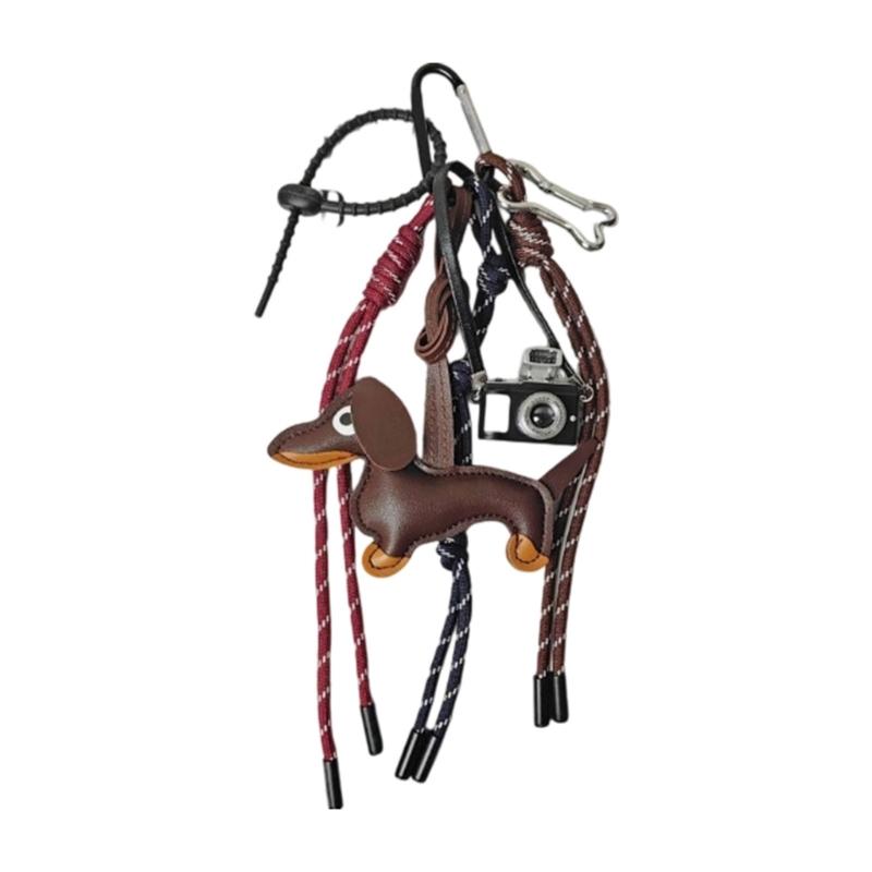 Стильный брелок-подвеска Такса, шарм для кошелька для ключей, многоцелевое украшение для сумки, особенность - сплавная застежка-акцент