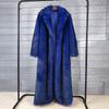 Womens Faux Fur Long Coat Street Style Polo Neck Winter Outerwear