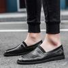 2022 Newestly Men'S Loafers Fashion Leather Shoes Crocodile Pattern Casual Soft Anti-Slip Driving Shoes Man Spring Summer Flats Man