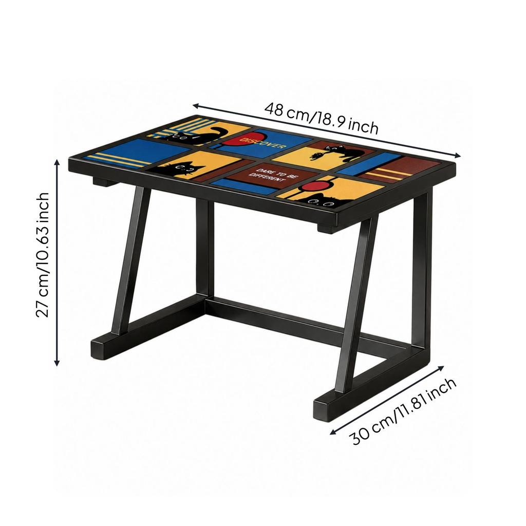 Kitchen Storage Rack with Printed Top Open-Design for Apartments, Utility Areas
