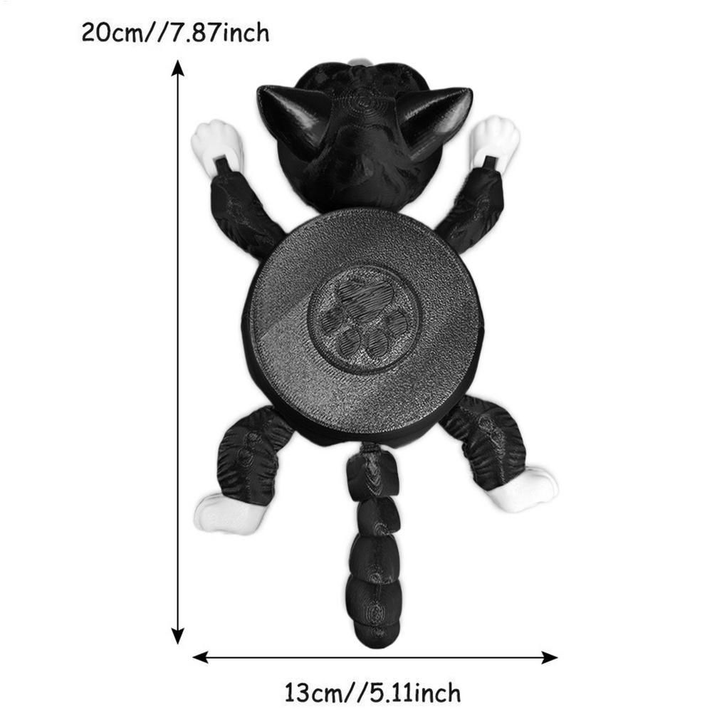 

Смешная подставка для кота, напечатанная на 3D-принтере, декоративная подставка для чашки кофе/чая для дома/офиса, изоляционная подкладка, держатель для кружки с подвижными конечностями чёрный