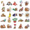 50pcs Cute Sloth Stickers for Kids - Cartoon Animals, Waterproof for Planners, Water Bottles, Notebooks, Suitcase Decoration