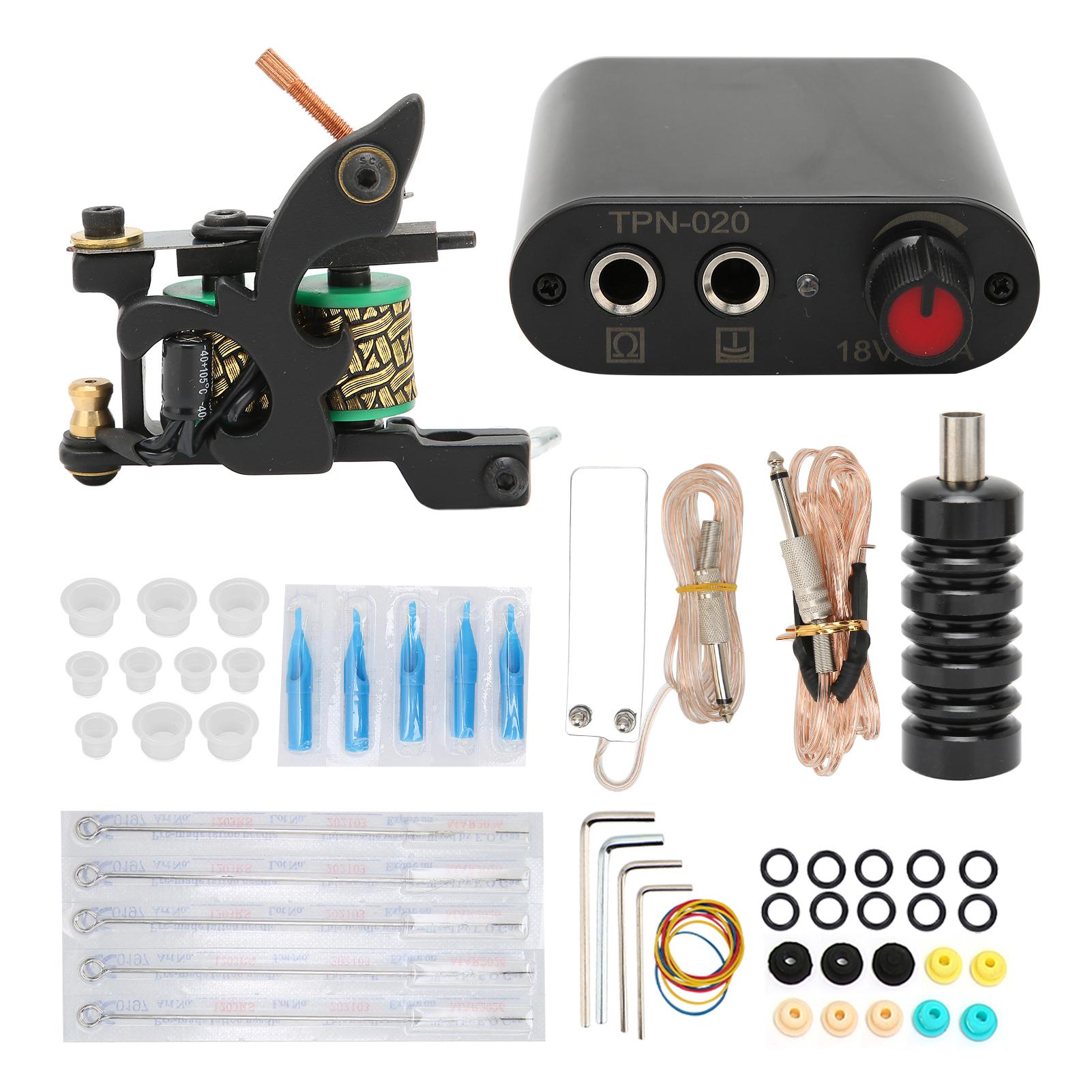 

Комплект для тату-машинки, зажимной шнур, педаль, блок питания, чернильный стаканчик, катушка, набор для тату-машинки для новичков EU Plug