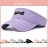 Letter Rose Summer Embroidery Baseball Cap Sporty Visor Cap Sun Gift Protection